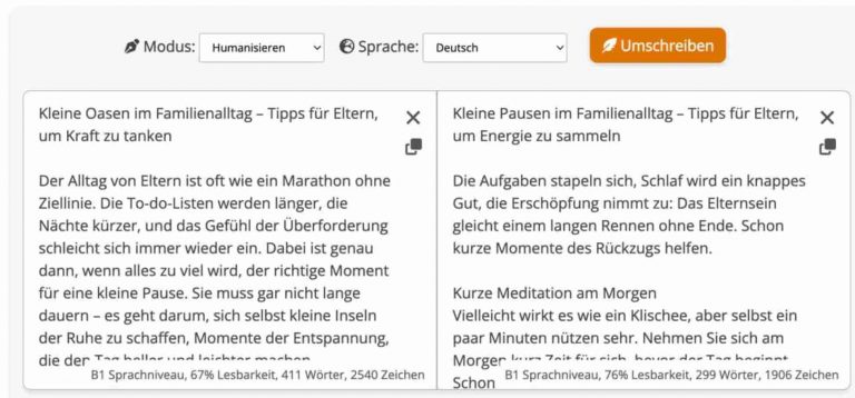 ChatGPT Text Umschreiben